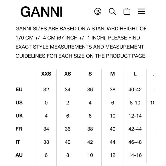 Ganni dress Crinkled satin black floral minidress size 32 (US XXS) - Picture 6 of 6